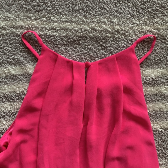 Lush Hot Pink Halter Dress - Picture 6 of 7
